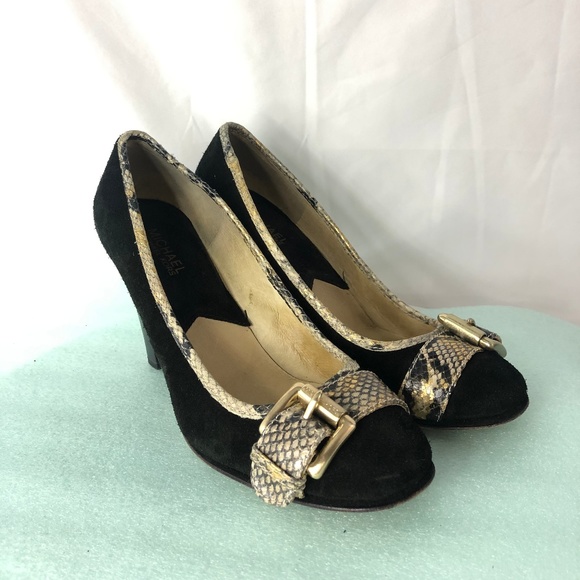 MICHAEL Michael Kors Shoes - Women's Michael Kors Pumps Black Suede High Heels